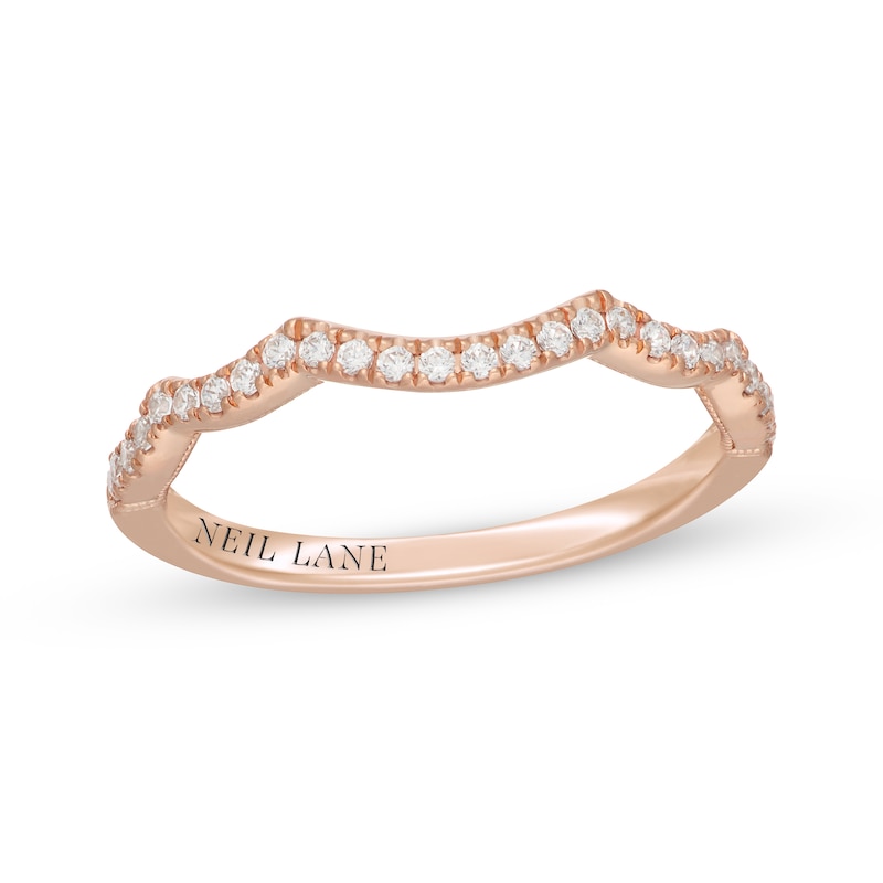 Main Image 1 of Neil Lane Diamond Contoured Wedding Ring 1/5 ct tw 14K Rose Gold