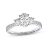 Thumbnail Image 1 of THE LEO Legacy Lab-Grown Diamond Oval-Cut Three-Stone Engagement Ring 1-1/2 ct tw 14K White Gold