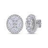 Thumbnail Image 1 of KAY Lab-Grown Diamonds Marquise & Round-Cut Oval-Shaped Stud Earrings 6 ct tw 14K White Gold