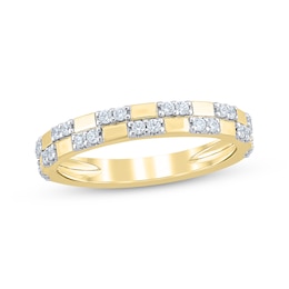Adore Diamond Two-Row Stackable Anniversary Ring 1/4 ct tw 14K Yellow Gold