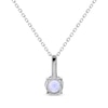 Thumbnail Image 2 of Tanzanite & Diamond Round-Cut Necklace 1/20 ct tw Sterling Silver 18"