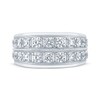Thumbnail Image 2 of Men's Diamond Two-Row Angled Wedding Band 2 ct tw 10K White Gold