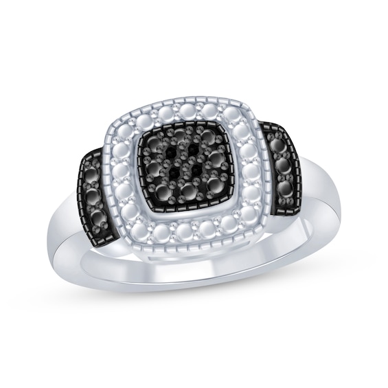 Black Diamond Accent Ring Sterling Silver
