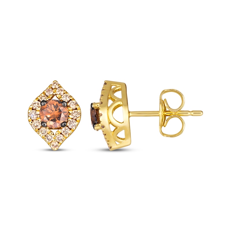 Main Image 3 of Le Vian Diamond Marquise Frame Earrings 1/2 ct tw 14K Honey Gold