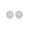 Thumbnail Image 2 of Diamond Halo Stud Earrings 1 ct tw 10K White Gold