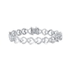 Thumbnail Image 1 of Diamond Heart Link Bracelet 1/2 ct tw Sterling Silver 7"