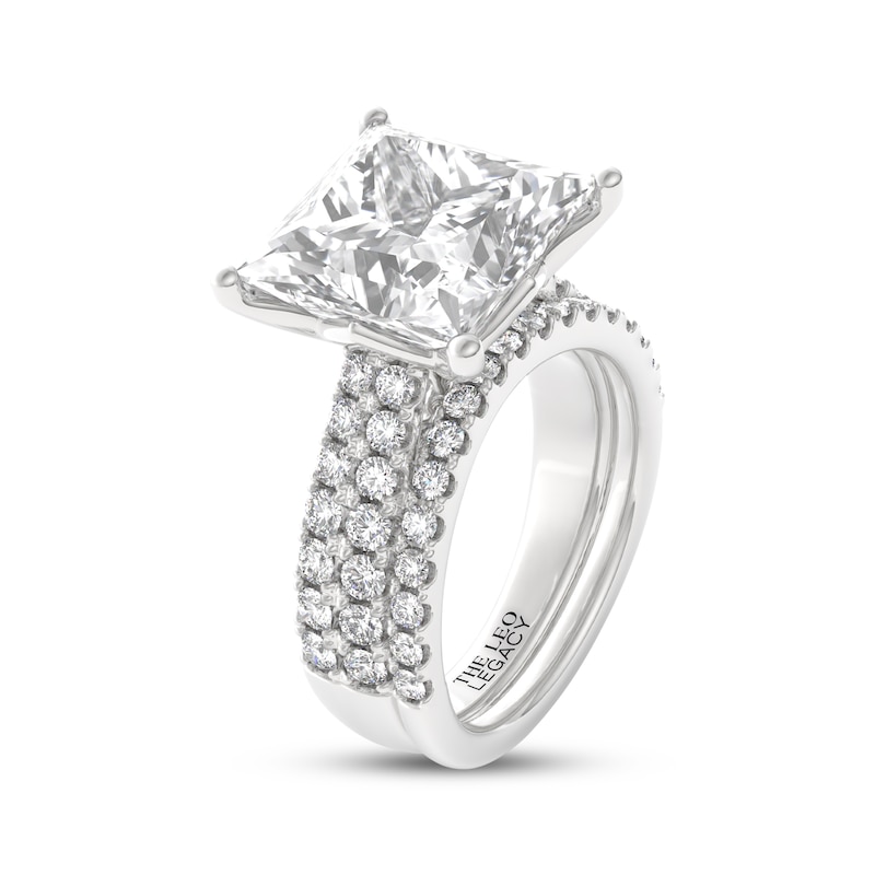 Main Image 2 of THE LEO Legacy Lab-Grown Diamond Princess-Cut Bridal Set 9-1/4 ct tw 14K White Gold