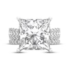 Thumbnail Image 3 of THE LEO Legacy Lab-Grown Diamond Princess-Cut Bridal Set 9-1/4 ct tw 14K White Gold