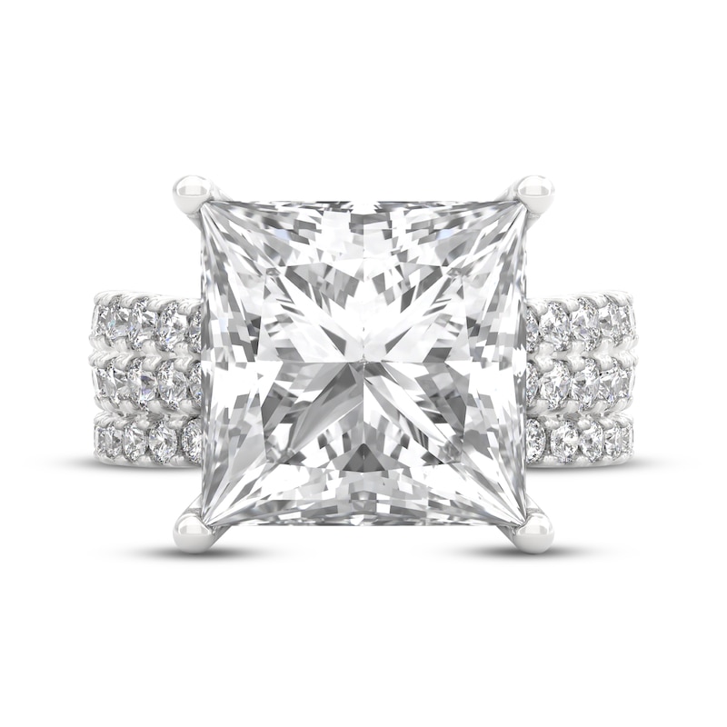 Main Image 3 of THE LEO Legacy Lab-Grown Diamond Princess-Cut Bridal Set 9-1/4 ct tw 14K White Gold