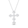 Thumbnail Image 1 of Diamond Cross Necklace 1/4 ct tw 10K White Gold 18"