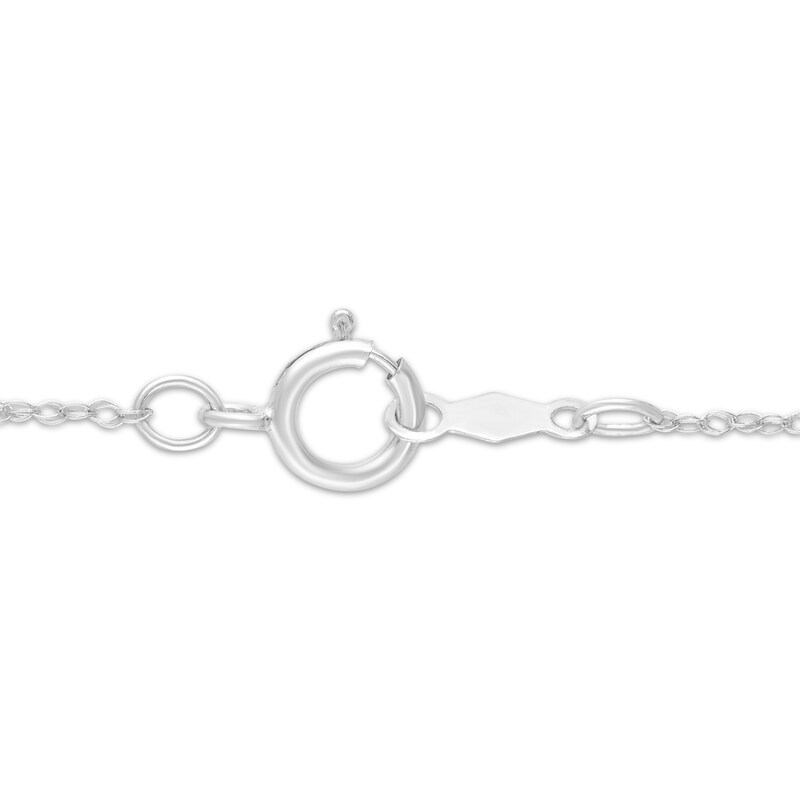 Main Image 3 of Diamond Cross Necklace 1/4 ct tw 10K White Gold 18"