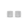 Thumbnail Image 2 of Men's Multi-Diamond Cushion Stud Earrings 1/4 ct tw 10K White Gold