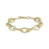 Thumbnail Image 1 of Alternating Oval Link Bracelet 10K Yellow Gold 7.5"