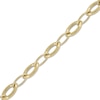 Thumbnail Image 3 of Alternating Oval Link Bracelet 10K Yellow Gold 7.5"