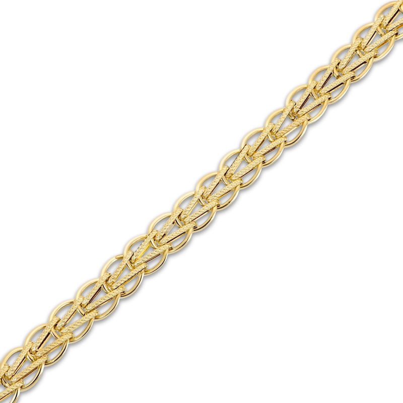 Main Image 2 of V Circle Chain Necklace 8.9mm Hollow 10K Yellow Gold 18"
