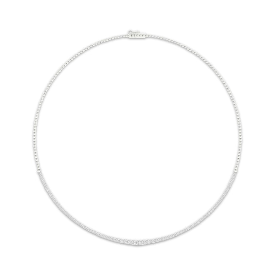 KAY Lab-Grown Diamonds Riviera Necklace 3 ct tw 10K White Gold 17"
