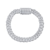 Thumbnail Image 1 of Men's Diamond Cuban Curb Chain Bracelet 1 ct tw Sterling Silver 8.5"