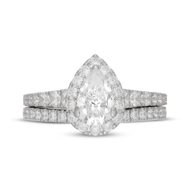 Main Image 3 of Neil Lane Pear-Shaped Diamond Halo Bridal Set 1-7/8 ct tw 14K White Gold