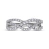 Thumbnail Image 3 of Diamond Multi-Row Wave Crossover Ring 1/2 ct tw 14K White Gold