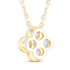 Thumbnail Image 3 of Diamond Clover Necklace 3/8 ct tw 18K Yellow Gold 18"