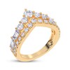 Thumbnail Image 2 of KAY Lab-Grown Diamonds Round & Emerald-Cut Chevron Ring 1-1/2 ct tw 14K Yellow Gold