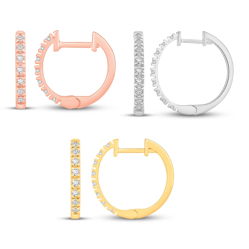 Main Image 1 of KAY Lab-Grown Diamonds Hoop Earrings Gift Set 5/8 ct tw 10K Tri-Tone Gold