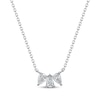 Thumbnail Image 1 of Pear-Shaped Diamond Three-Stone Necklace 1/3 ct tw 10K White Gold 18"