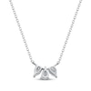 Thumbnail Image 3 of Pear-Shaped Diamond Three-Stone Necklace 1/3 ct tw 10K White Gold 18"