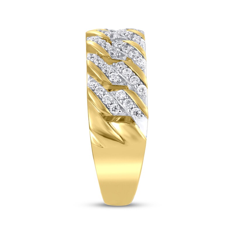 Main Image 2 of Men's Diamond Chain Link Ring 3/4 ct tw 14K Yellow Gold