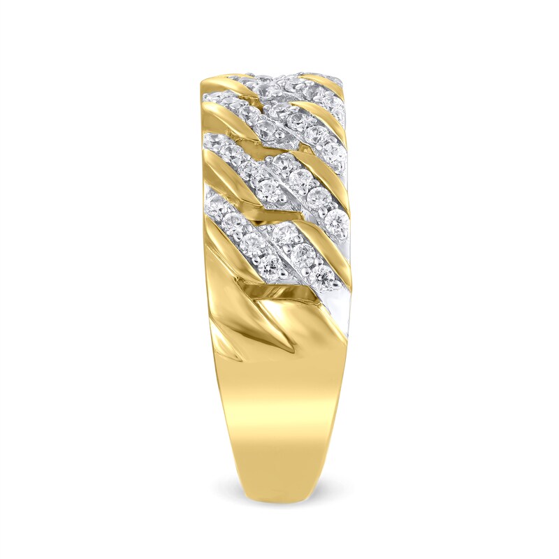 Main Image 3 of Men's Diamond Chain Link Ring 3/4 ct tw 14K Yellow Gold