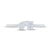 Thumbnail Image 3 of Multi-Diamond Pear & Rectangle Toi et Moi Fashion Ring 1/6 ct tw 10K White Gold