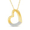 Thumbnail Image 2 of Diamond Tilted Heart Necklace 1/6 ct tw 10K Yellow Gold 18"