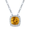Thumbnail Image 2 of Cushion-Cut Citrine & White Lab-Created Sapphire Gift Set Sterling Silver