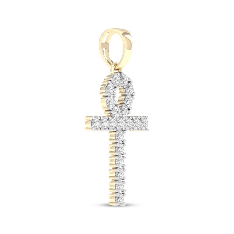 Main Image 2 of KAY Lab-Grown Diamonds Men's Ankh Charm 1 ct tw 10K Yellow Gold