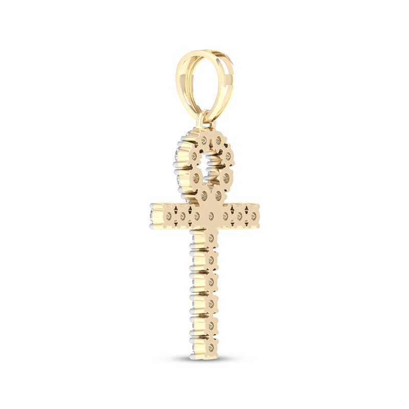 Main Image 4 of KAY Lab-Grown Diamonds Men's Ankh Charm 1 ct tw 10K Yellow Gold