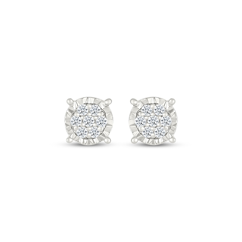 Main Image 2 of Multi-Diamond Stud Earrings 1/10 ct tw Sterling Silver