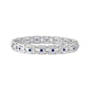 Thumbnail Image 1 of Men's Square-Cut Blue Lab-Created Sapphire Link Bracelet Sterling Silver 8.5"