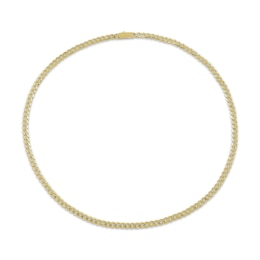 4.5mm Cuban Curb Chain Necklace Semi-Solid 10K Yellow Gold 22"