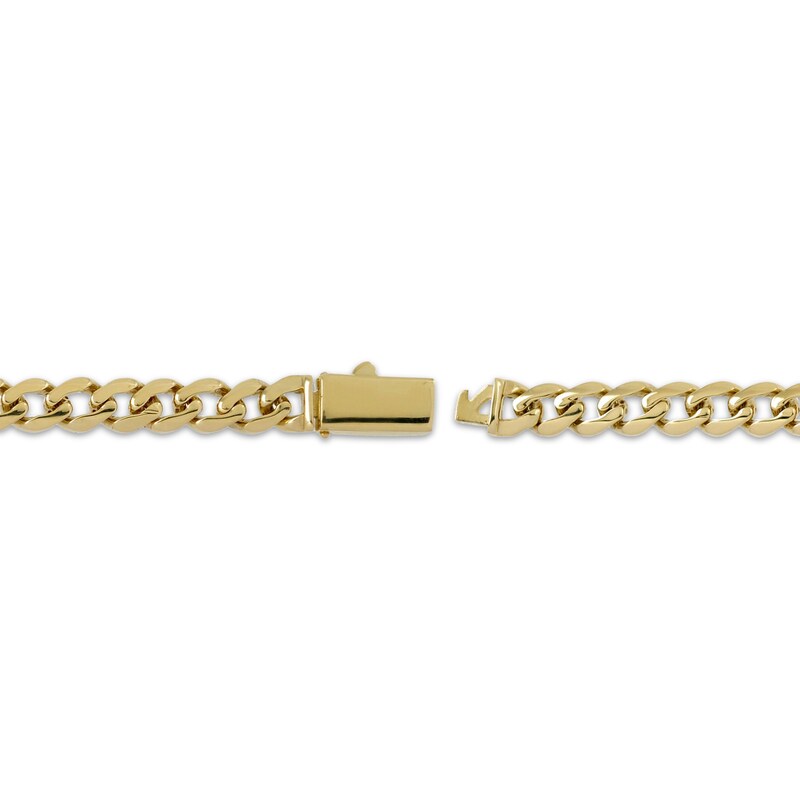 Main Image 3 of 4.5mm Cuban Curb Chain Necklace Semi-Solid 10K Yellow Gold 22"