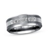 Thumbnail Image 1 of Adore Men's Diamond Satin-Finish Wedding Band 1/5 ct tw Tungsten Carbide