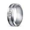 Thumbnail Image 2 of Adore Men's Diamond Satin-Finish Wedding Band 1/5 ct tw Tungsten Carbide