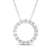 Thumbnail Image 1 of THE LEO Diamond Circle Necklace 1 ct tw 14K White Gold 19"
