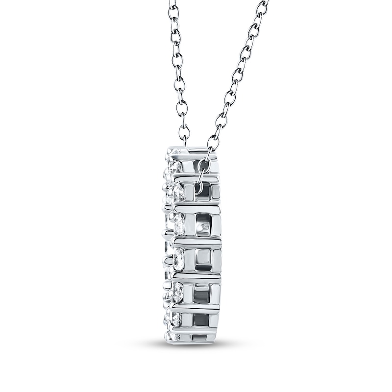 Main Image 2 of THE LEO Diamond Circle Necklace 1 ct tw 14K White Gold 19"