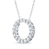 Thumbnail Image 3 of THE LEO Diamond Circle Necklace 1 ct tw 14K White Gold 19"