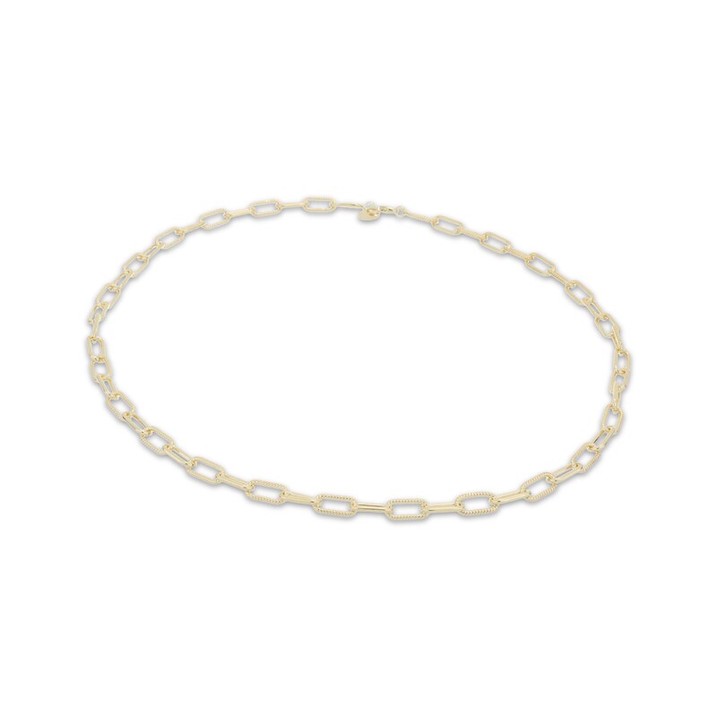 Main Image 1 of 5.3mm Paperclip Chain Necklace Hollow 10K Yellow Gold 18"
