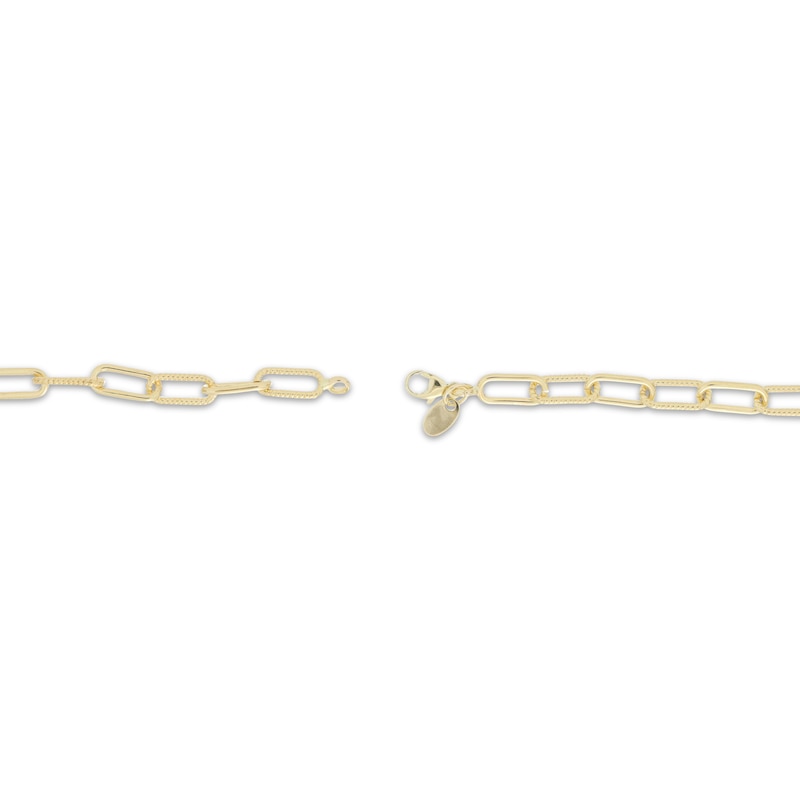 Main Image 3 of 5.3mm Paperclip Chain Necklace Hollow 10K Yellow Gold 18"