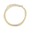 Thumbnail Image 1 of Curb, Herringbone & Paperclip Link Chain Bracelet Set Solid 10K Yellow Gold 7.5"