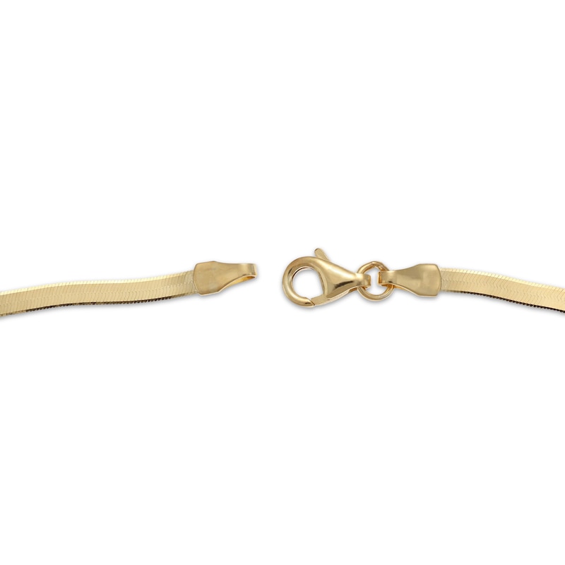 Main Image 8 of Curb, Herringbone & Paperclip Link Chain Bracelet Set Solid 10K Yellow Gold 7.5"