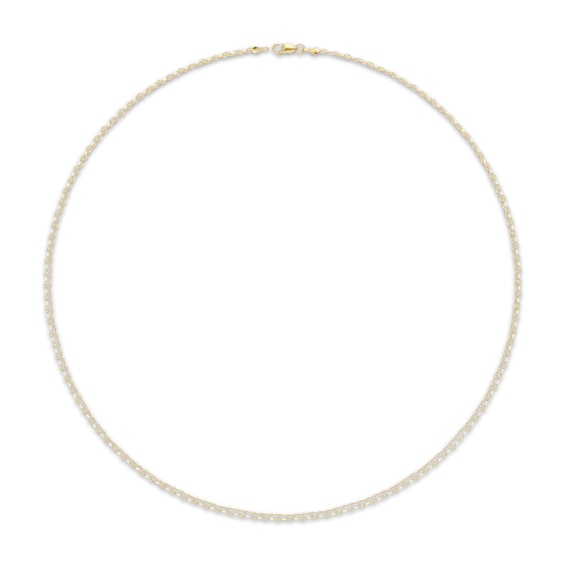Double-Strand Singapore & Valentino Chain Necklace Solid 10K Yellow Gold 18"