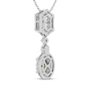 Thumbnail Image 3 of Citrine & White Lab-Created Sapphire Drop Necklace Sterling Silver 18"